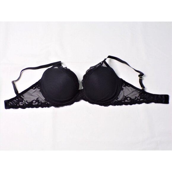 🆕NATORI Feathers Underwire T-Shirt Plunge Bra 34DD Black #730023 - Picture 6 of 10